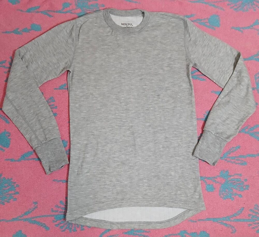 Merona womens small baselayer longsleeve shirt gray moisture wicking thermal